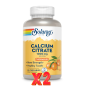 Pack de 2 unidades Calcio Citrato 1000 Mg Sabor Naranja 60 Comprimidos Masticables Solaray Pack de 2 unidades Calcio Citrato 1000 Mg Sabor Naranja 60 Comprimidos Masticables Solaray