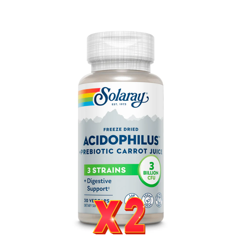 Pack de 2 unidades Acidophilus Plus 30 Capsulas (Refrigeracion) Solaray Pack de 2 unidades Acidophilus Plus 30 Capsulas (Refrigeracion) Solaray