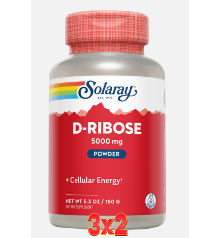 Pack de 3x2 unidades D-Ribose 150A Gramos Solaray