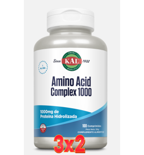 Pack de 3x2 unidades Amino Acid Complex 100 Comprimidos Solaray