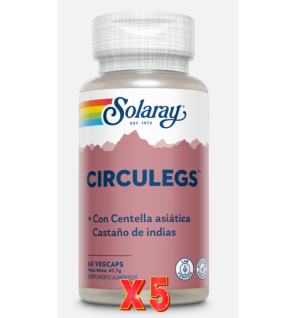 Pack de 5 unidades Circuleg 60 Capsulas Solaray