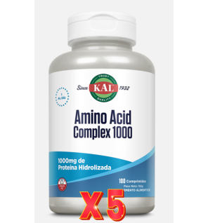 Pack de 5 unidades Amino Acid Complex 100 Comprimidos Solaray