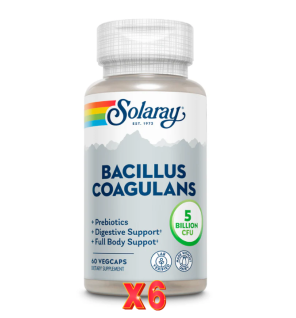 Pack 6 unidades Bacillus Coagulans 60 Capsulas Vegetales Solaray