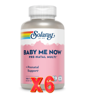 Pack 6 unidades Baby Me Now Prenatal Multi 150 Comprimidos Solaray