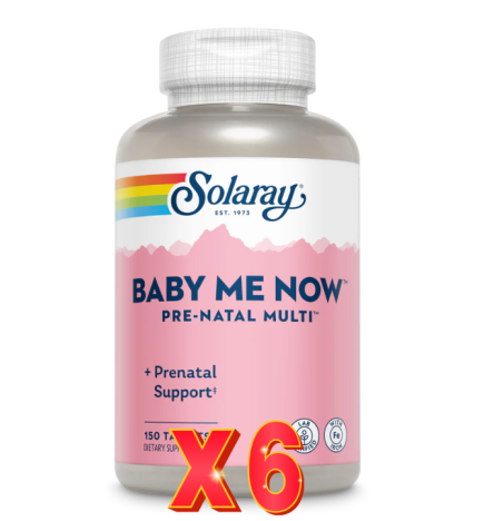 Pack 6 unidades Baby Me Now Prenatal Multi 150 Comprimidos Solaray