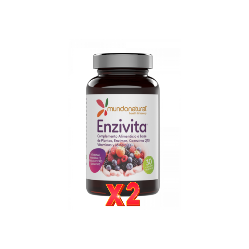 Pack de 2 unidades Enzivita 30 Capsulas Mundo Natural Pack de 2 unidades Enzivita 30 Capsulas Mundo Natural