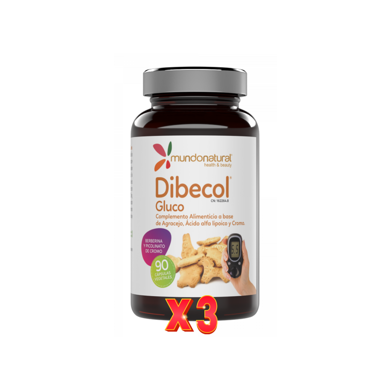Pack de 3 unidades Dibecol Gluco 90 Capsulas Mundo Natural Pack de 3 unidades Dibecol Gluco 90 Capsulas Mundo Natural