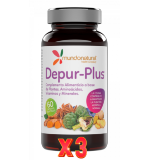 Pack de 3 unidades Depur-Plus 60 Capsulas Mundo Natural