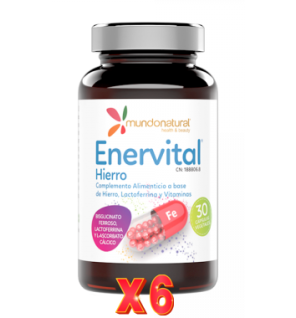 Pack de 6 unidades Enervital Hierro 30 Capsulas Mundo Natural