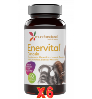 Pack de 6 unidades Enervital Canosin 60 Capsulas Mundo Natural