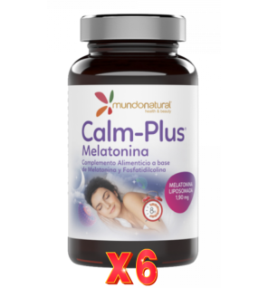 Pack de 6 unidades Calm Plus Melatonina 30 Capsulas Mundo Natural