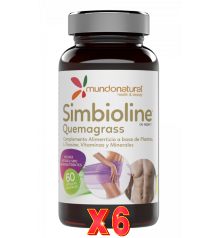 Pack de 6 unidades Simbioline Quemagrasas 60 Capsulas Mundo Natural