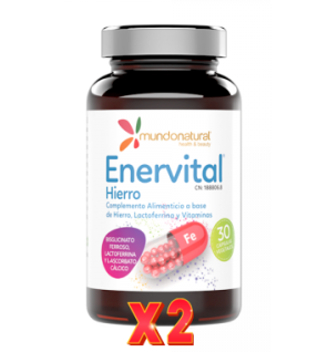 Pack de 2 unidades Enervital Hierro 30 Capsulas Mundo Natural