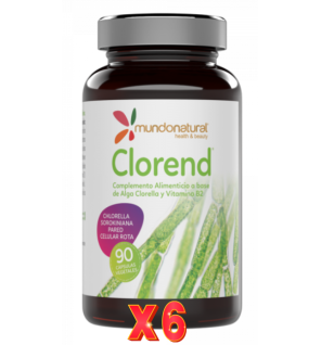 Pack de 6 unidades Clorend 90 Capsulas Mundo Natural