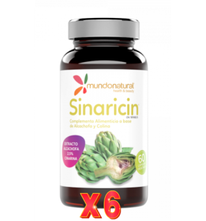 Pack de 6 unidades Sinaricin 370Mg. 60 Capsulas Mundo Natural
