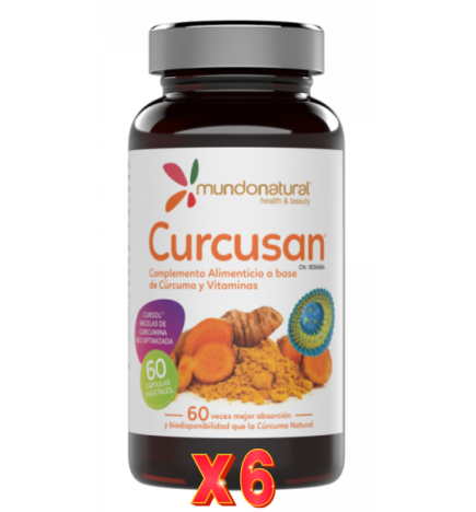 Pack de 6 unidades Curcusan 60 Capsulas Mundo Natural