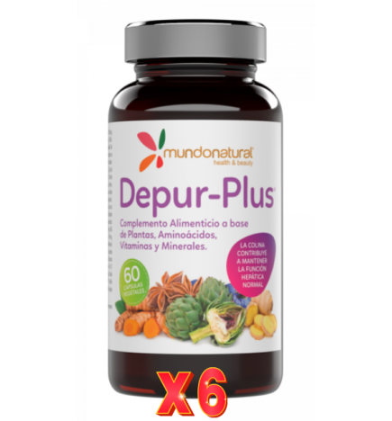 Pack de 6 unidades Depur-Plus 60 Capsulas Mundo Natural