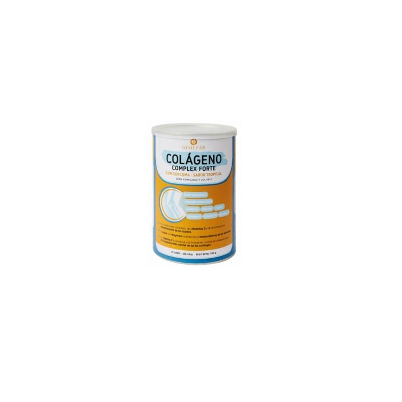 Colágeno Complex Forte Sabor Tropical Bote de 300 g de Dimefar Colágeno Complex Forte Sabor Tropical Bote de 300 g de Dimefar