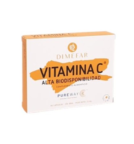 Vitamina C-500 Pureway 30 cápsulas de Dimefar