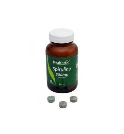 Espirulina (Spirulina Platensis) 500 Mg 60 Comprimidos De Health Aid
