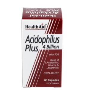 Acidophilus Plus (4.000 Millones) 60 Capsulas vegetales De Health Aid