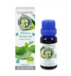 Aceite Esencial Alimentario De Albahaca Bio Estuche Con Botella 15 Ml Marnys