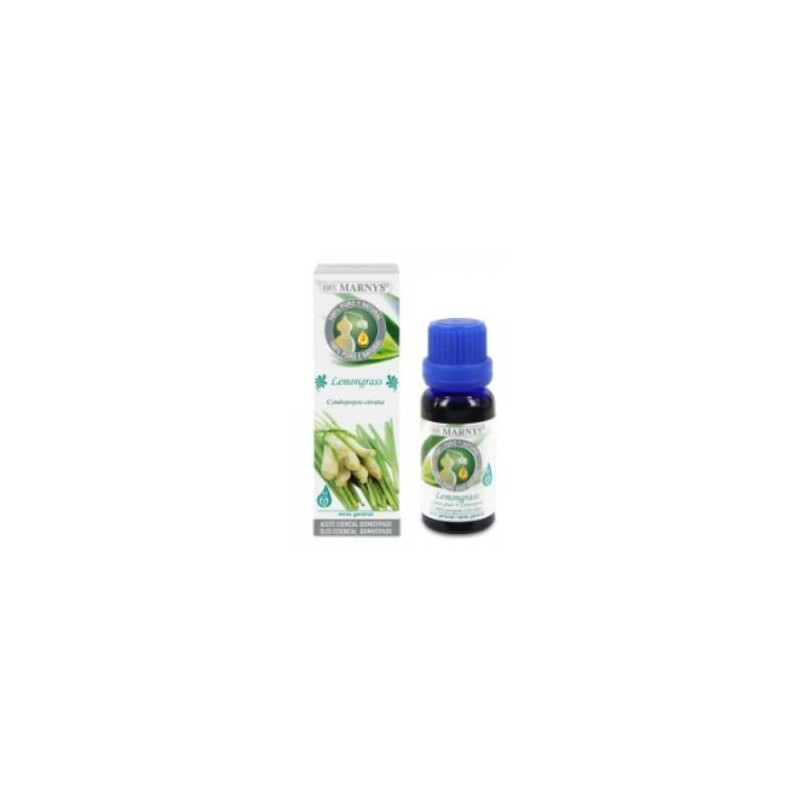 Aceite Esencial Alimentario De Lemongrass Estuche Con Botella 15 Ml Marnys