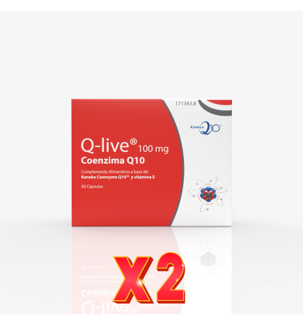 Pack de 2 unidades Q-Live Coq10 100Mg. 30 Capsulas Margan