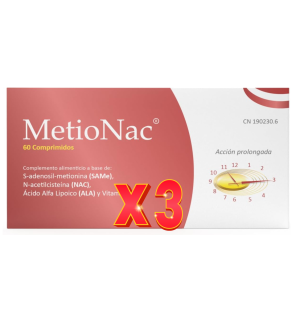 Pack de 3 unidades Metionac 60 Comprimidos Margan
