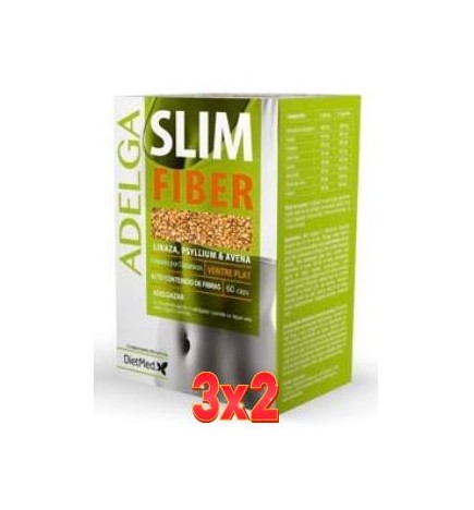 Pack de 3 unidades Adelgaslim Fiber 60 Cápsulas Dietmed