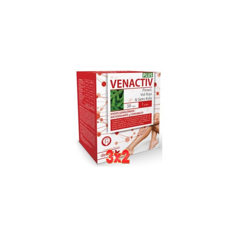 Pack de 3 unidades Venactiv Plus 30 Cápsulas Dietmed