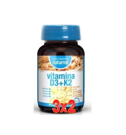 Pack de 3 unidades Vitamina D3 + K2 60 Comprimidos Dietmed