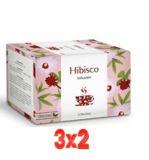 Pack 3x2 unidades Hibisco Infusion 20 Sobres Dietmed