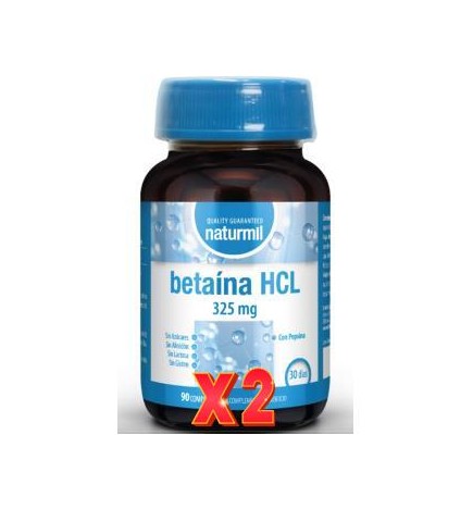 Pack de 2 unidades Betaína Hcl 325 Mg 90 Comprimidos Dietmed