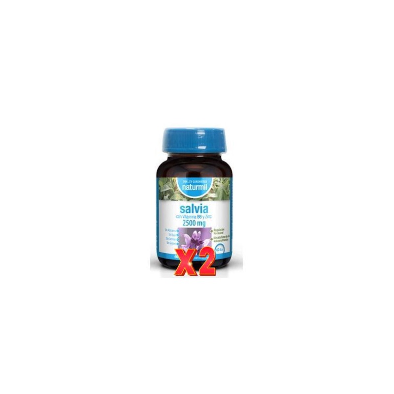 Pack de 2 unidades Salvia 2500 Mg 60 Comprimidos Dietmed Pack de 2 unidades Salvia 2500 Mg 60 Comprimidos Dietmed