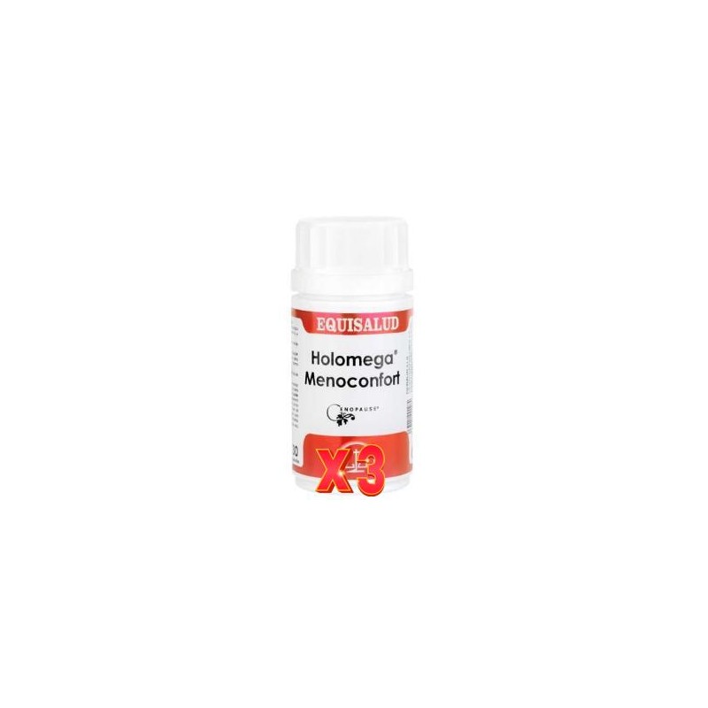 Pack de 3 unidades Holomega Menoconfort 30 Cápsulas. EQUISALUD