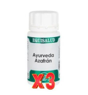 Pack de 3 unidades Ayurveda Azafrán 50 Cápsulas. EQUISALUD