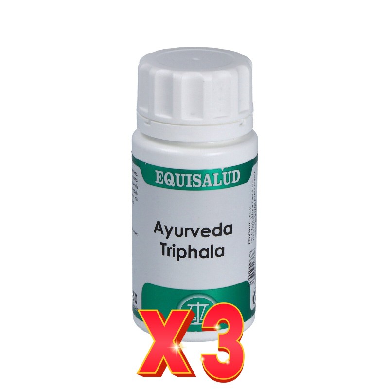 Pack de 3 unidades Ayurveda Triphala 50 Cápsulas. EQUISALUD Pack de 3 unidades Ayurveda Triphala 50 Cápsulas. EQUISALUD