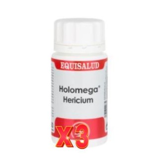 Pack de 3 unidades Holomega Hericium 50 Cápsulas. EQUISALUD