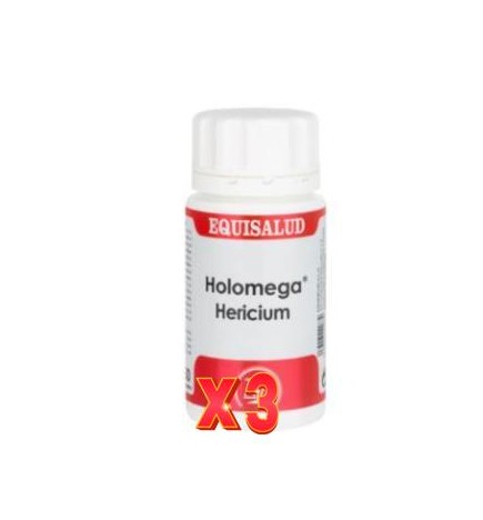 Pack de 3 unidades Holomega Hericium 50 Cápsulas. EQUISALUD