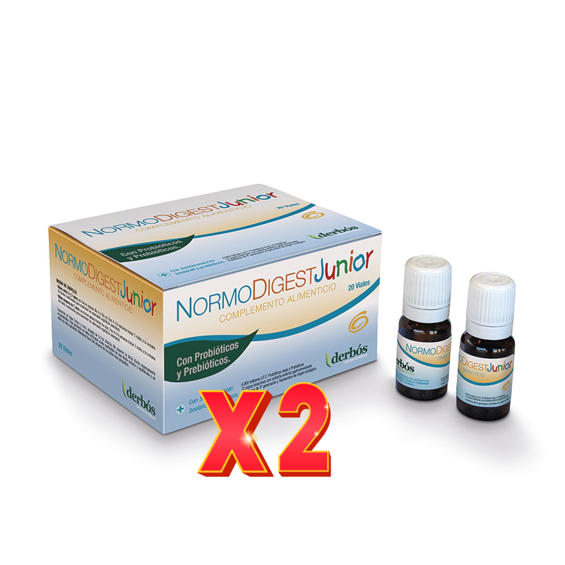 Pack de 2 unidades Normodigest Junior 20 Viales Derbos Pack de 2 unidades Normodigest Junior 20 Viales Derbos