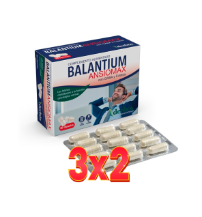 Pack de 3x2 unidades Balantium Ansiomax 60 Capsulas Derbos