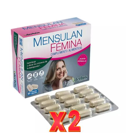 Pack de 2 unidades Mensulan Femina 60 Caps Derbos