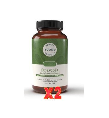 Pack de 2 unidades Toods Graviola 90 Comp Herbora