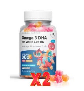 Pack de 2 unidades Senda Kids Omega 3 Dha Con Vit D3+Vit B6 60 Gummies Herbora