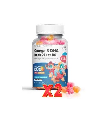 Pack de 2 unidades Senda Kids Omega 3 Dha Con Vit D3+Vit B6 60 Gummies Herbora