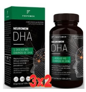 Pack de 3x2 unidades Fosfomen Neuromen Dha 60Perlas Herbora