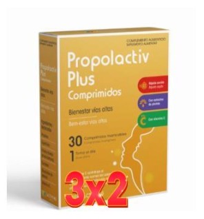 Pack de 3x2 unidades Actifens Propolactiv Plus 30 Comprimidos Herbora