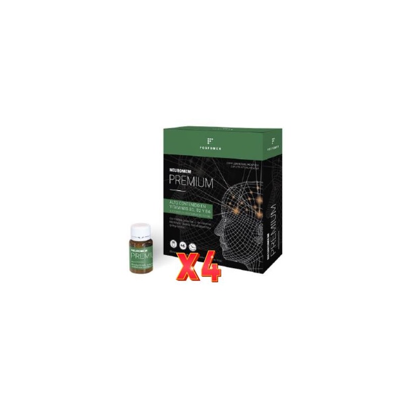 Pack de 4 unidades Fosfomen Neuromen Premium 20 Ampollas Herbora