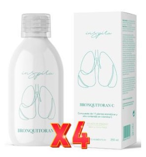 Pack de 4 unidades Bronquitoran C Jarabe 250 Ml Herbora